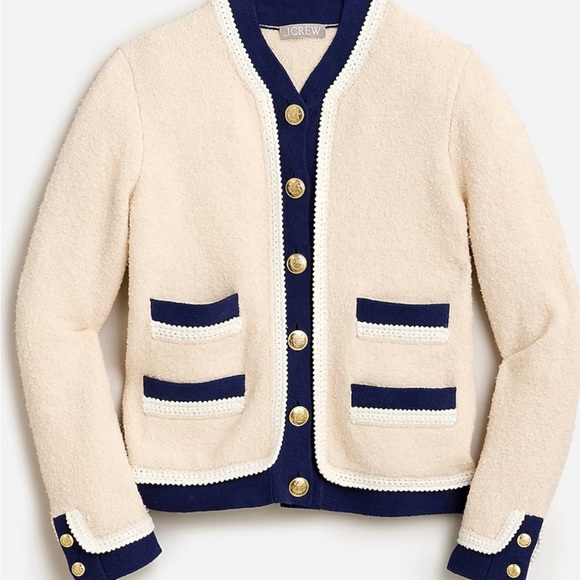 J. CREW Textured bouclé lady jacket  L - Picture 2 of 8